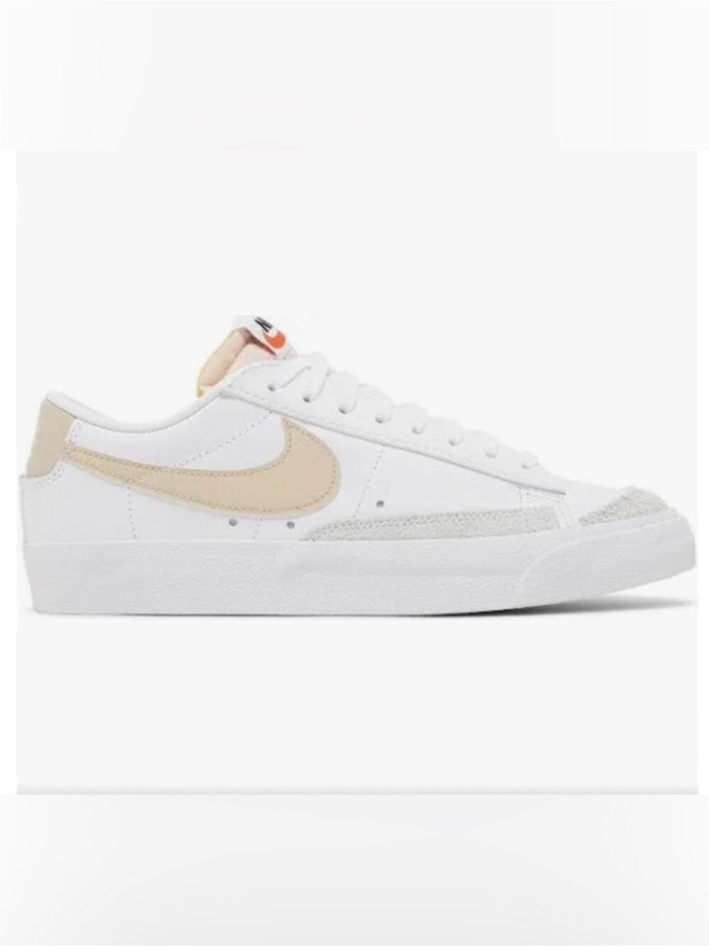 Nike low 77 vintage white pale coral leather low top retro blazer sneakers 6